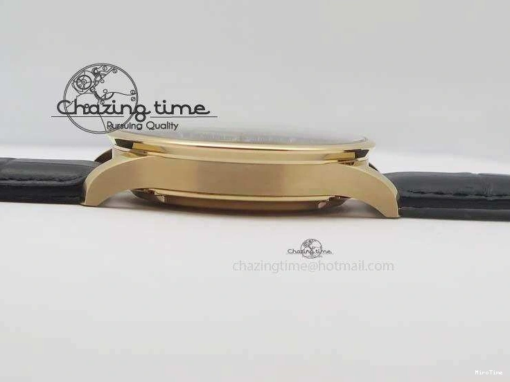 MIROTIME 0325 Classic Portuguese IW371482 ZF 1:1 Best Edition RG Gray Dial Gold Markers On Black Leather Strap A 7265
